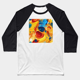 Abstract oil and water mix background Baseball T-Shirt